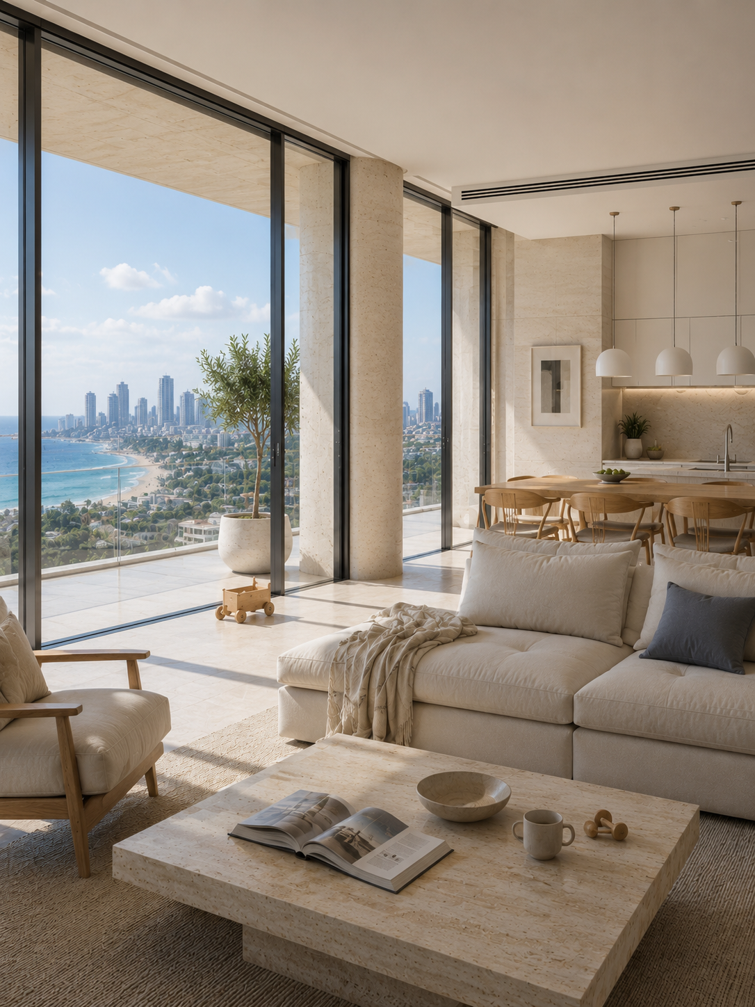 Appartement familial lumineux avec vue sur la mer